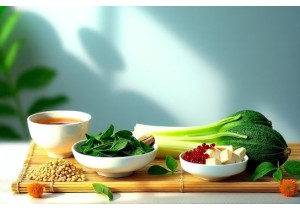 TCM Diet Plan for High Blood Pressure with Bitter Cooling and Liver Calming Foods